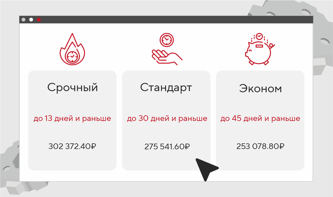 2. Дождитесь предложений от поставщиков и выберите подходящий вам вариант по цене и срокам изготовления