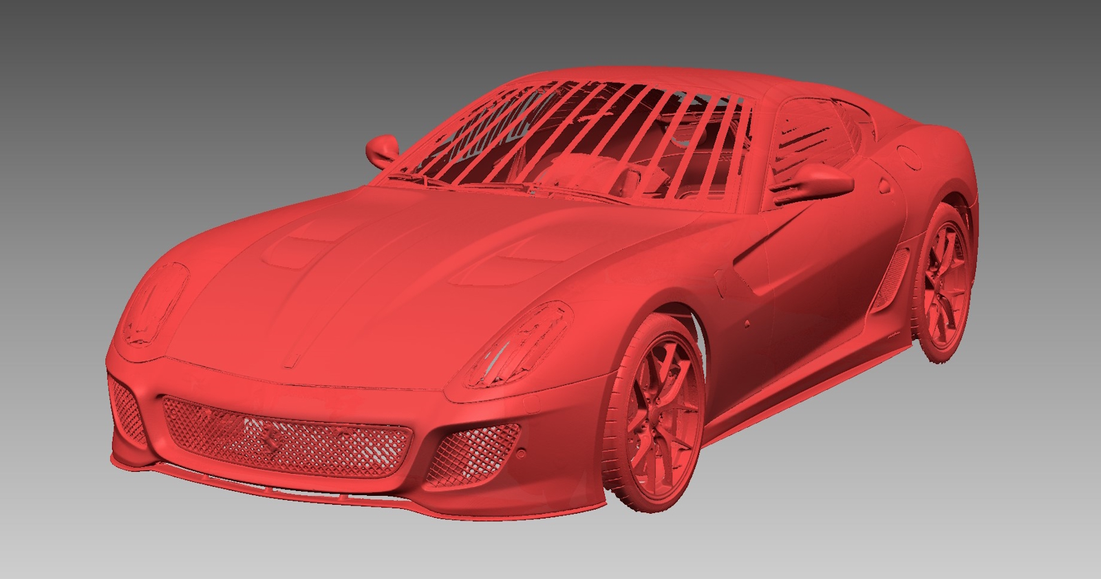 3D-сканирование Ferrari 599 GTO под дальнейший детейлинг