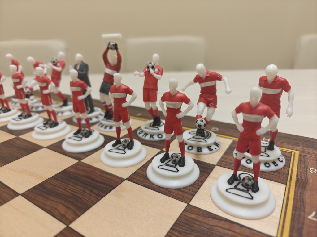 3D печать шахмат футболистов